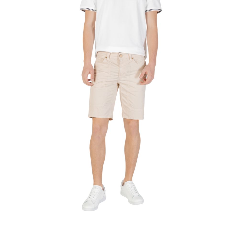 Beige bomullsbermuda