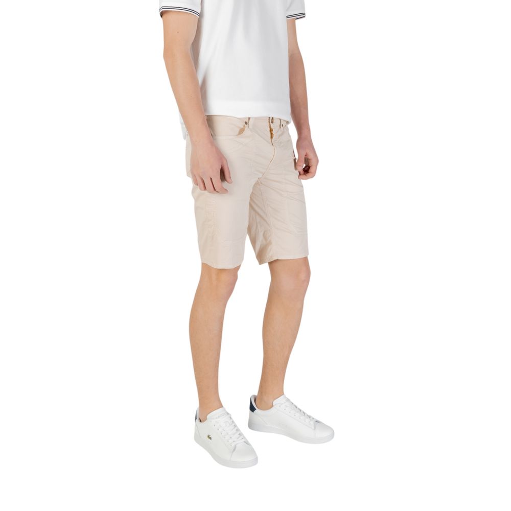 Beige bomullsbermuda