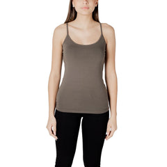 Morgan De Toi Green Cotton Tank Tops