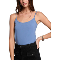 Morgan De Toi Blue Cotton Tank Tops