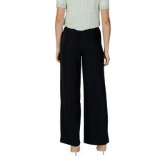 Morgan De Toi Black Polyester Casual Pants