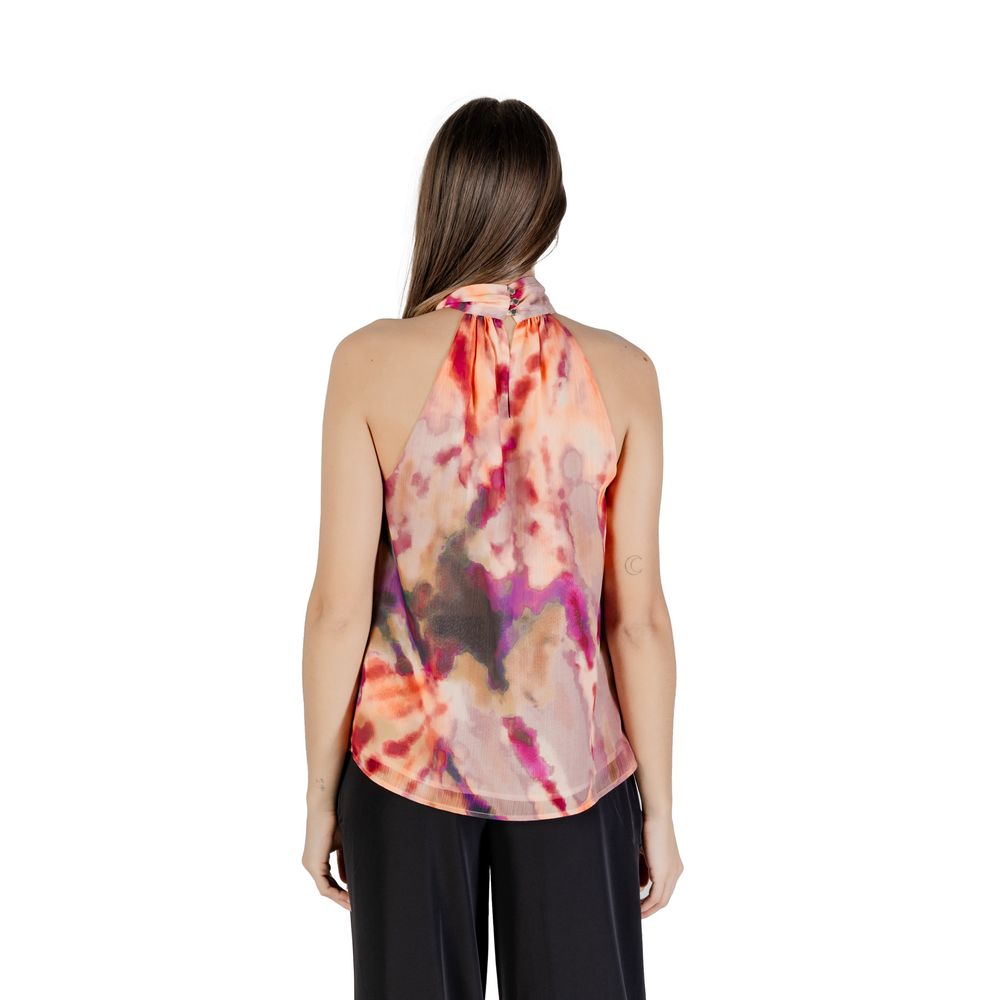 Rosa blus i återvunnen polyester