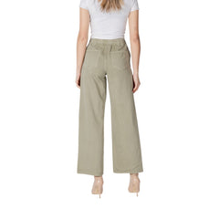 Only Green Cotton Casual Pants