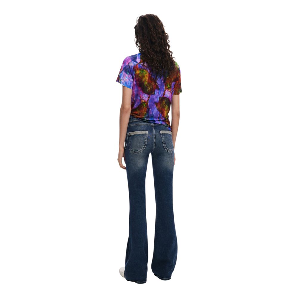Lila viskos t-shirt