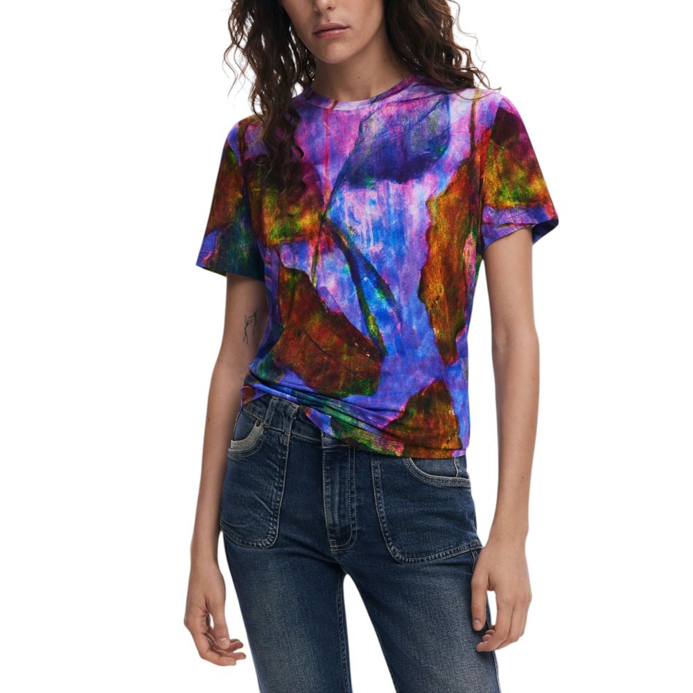 Lila viskos t-shirt
