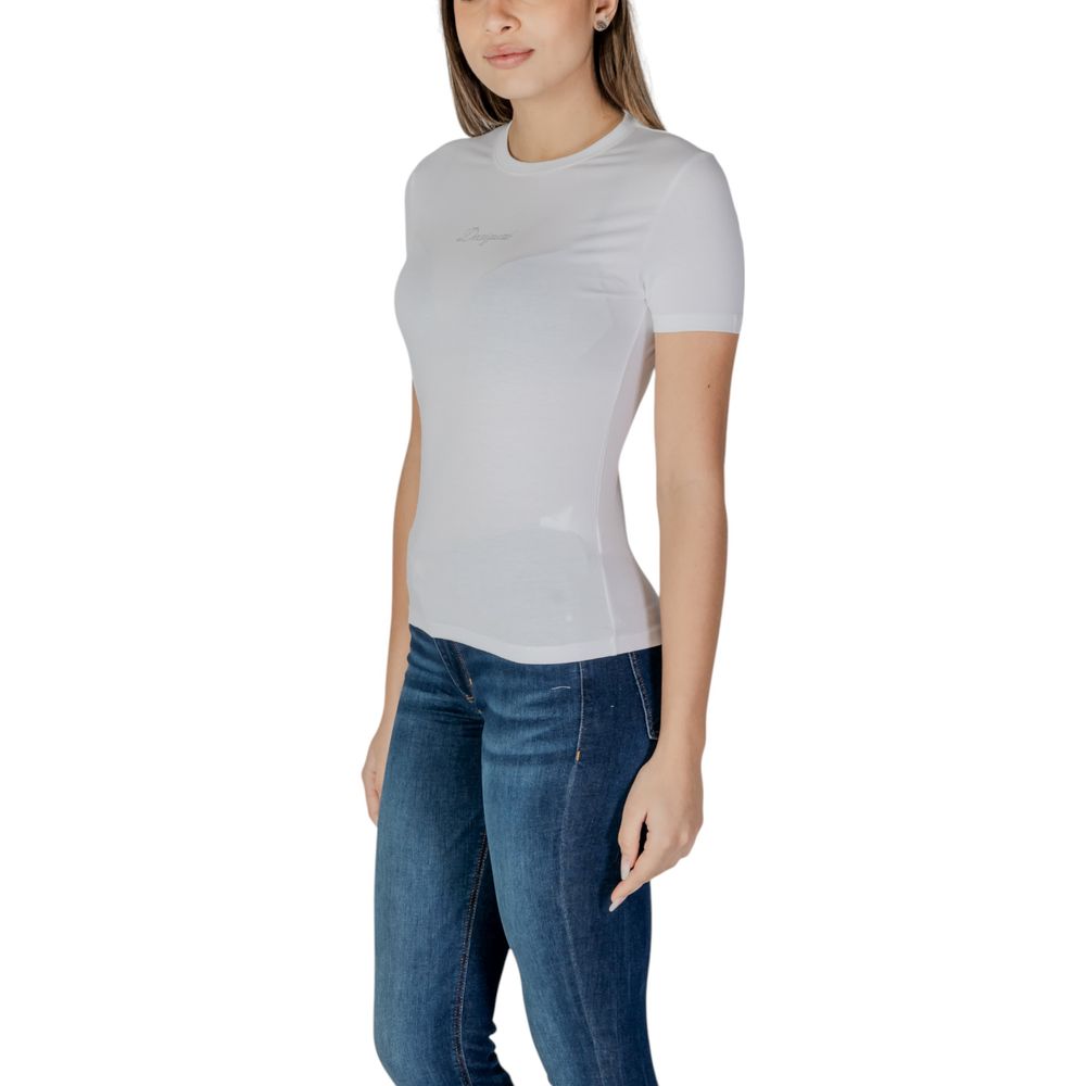 Vit bomulls-T-shirt