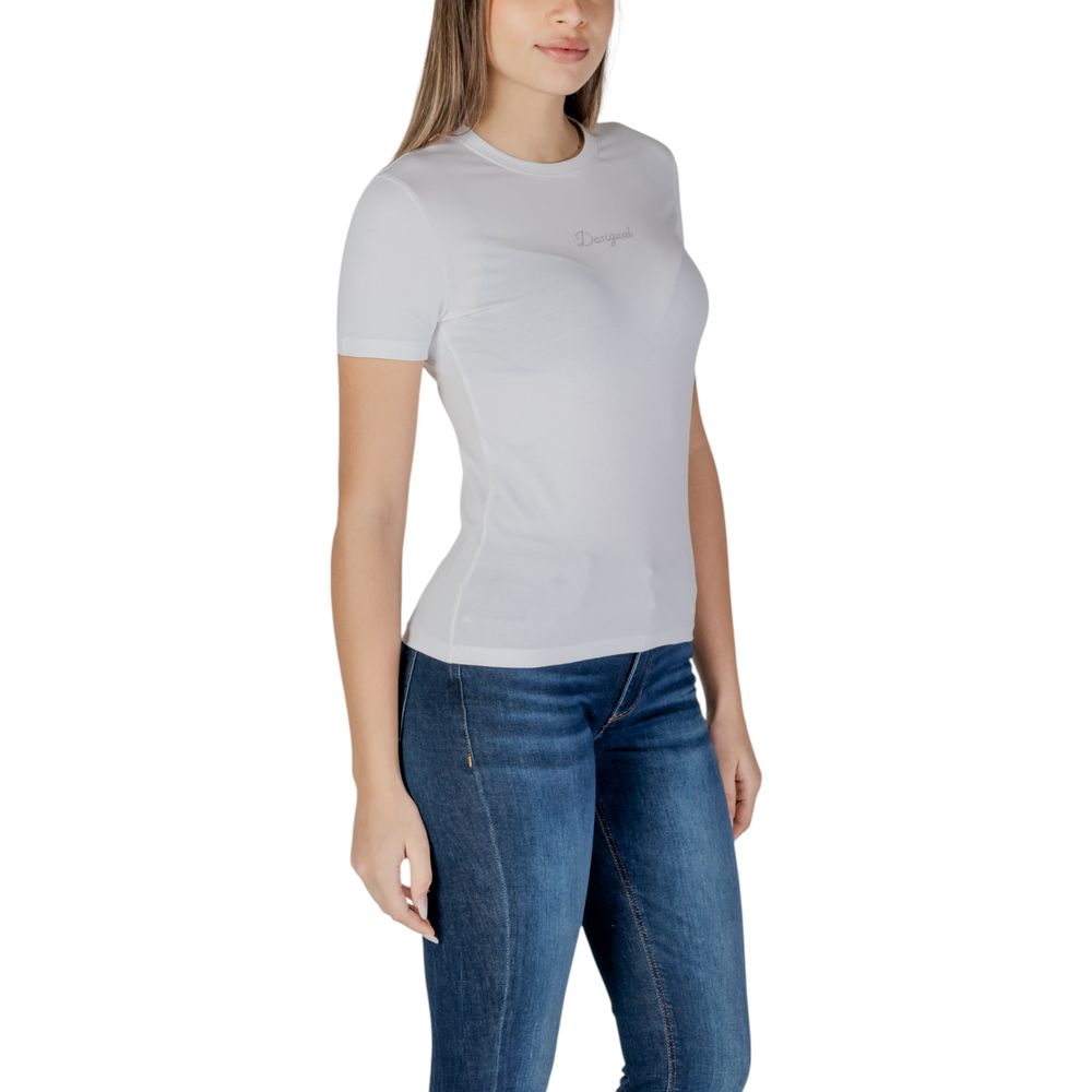 Vit bomulls-T-shirt