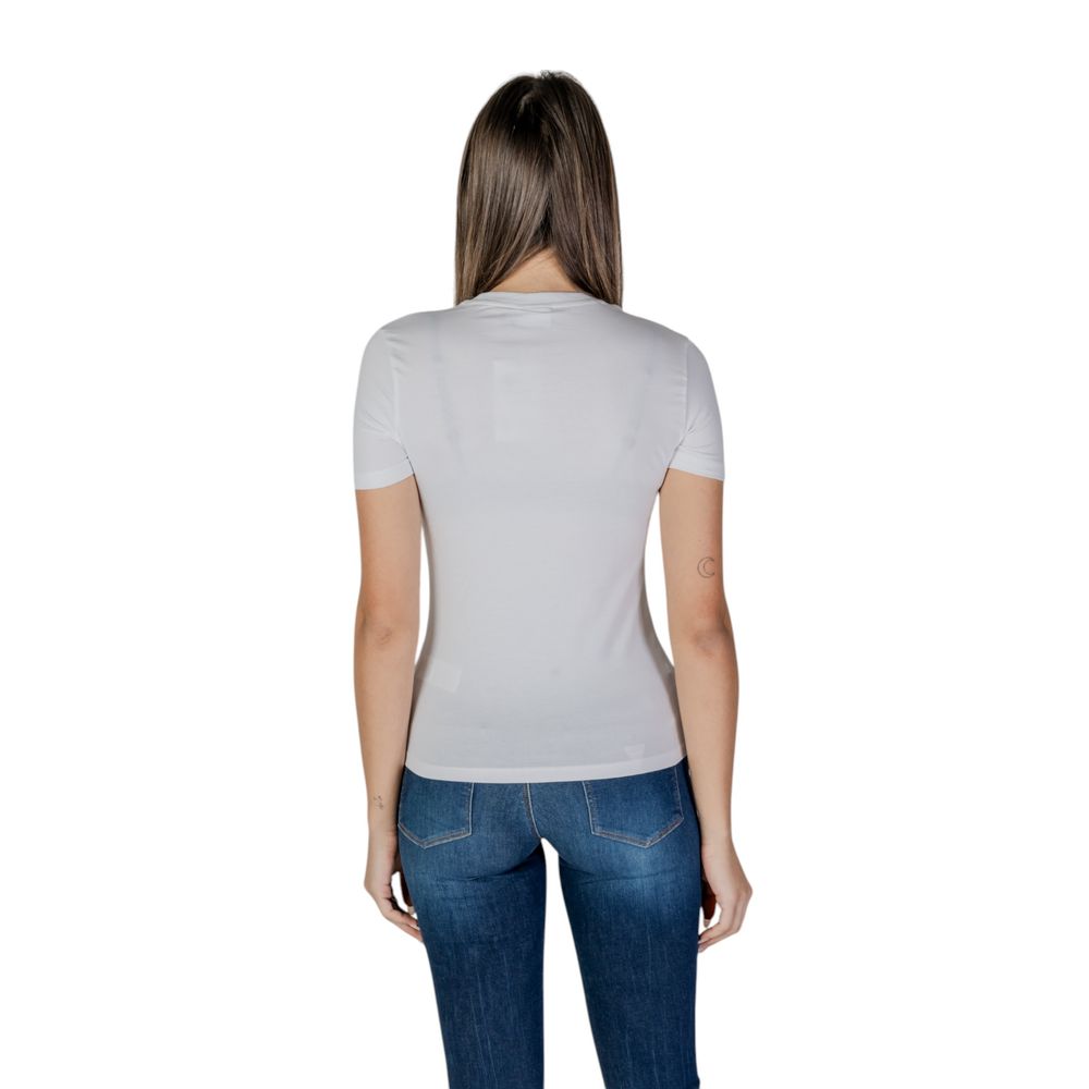 Vit bomulls-T-shirt