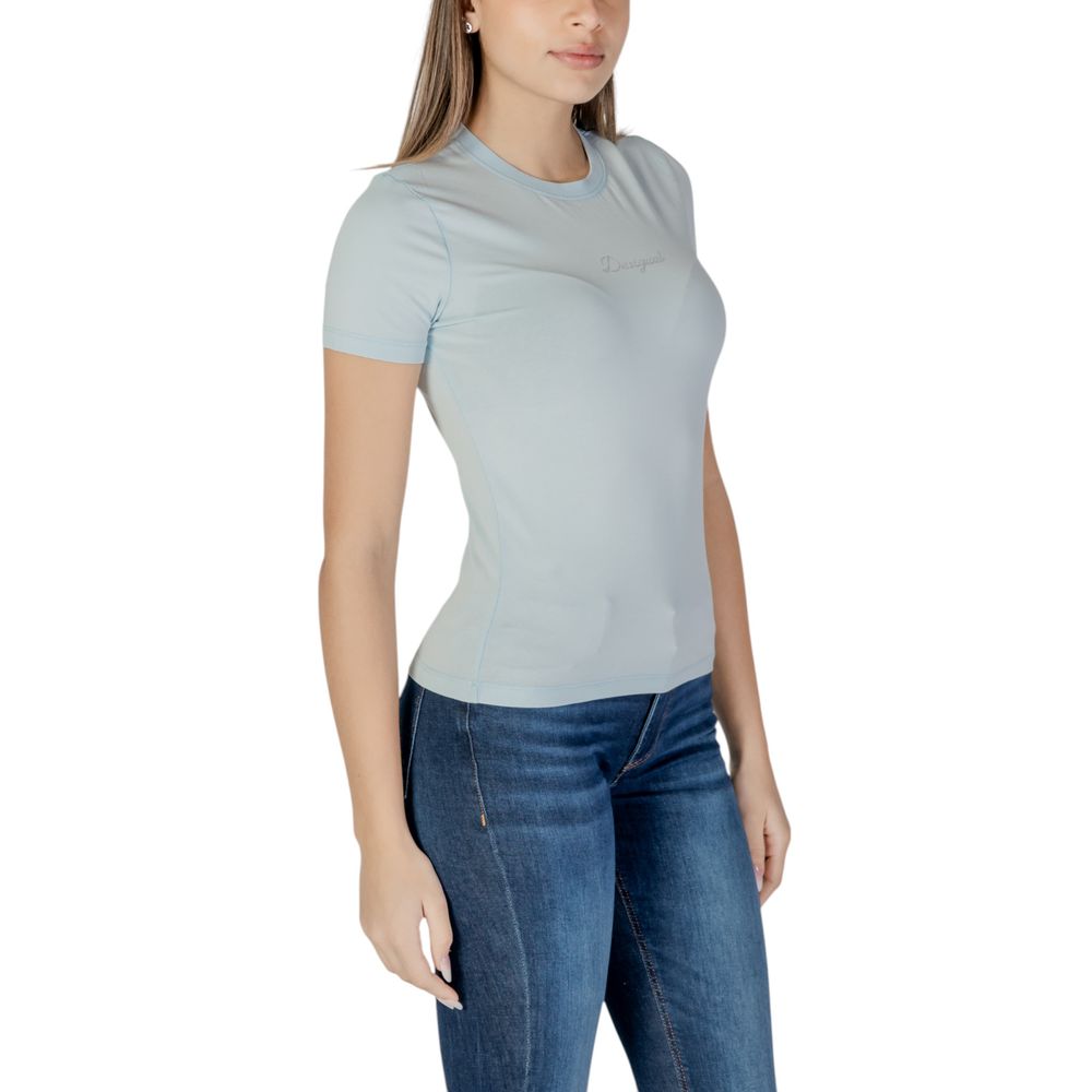 Blå bomulls-T-shirt