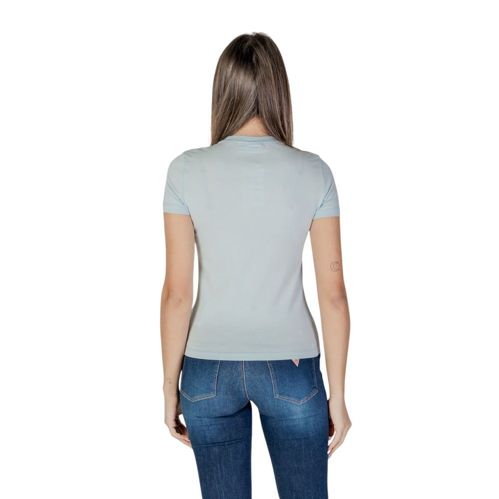 Blå bomulls-T-shirt