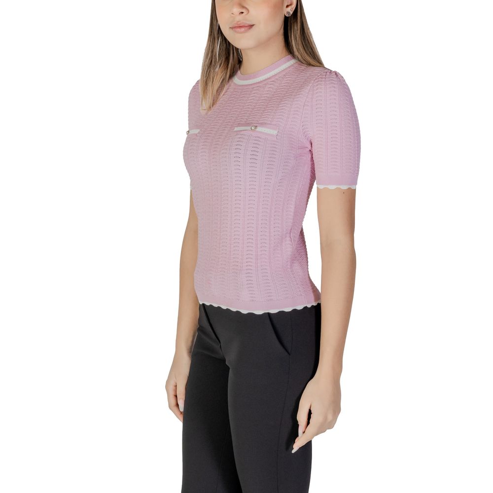 Flerfarget genser i resirkulert polyester