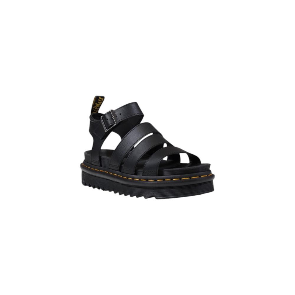 Svart lädersandal