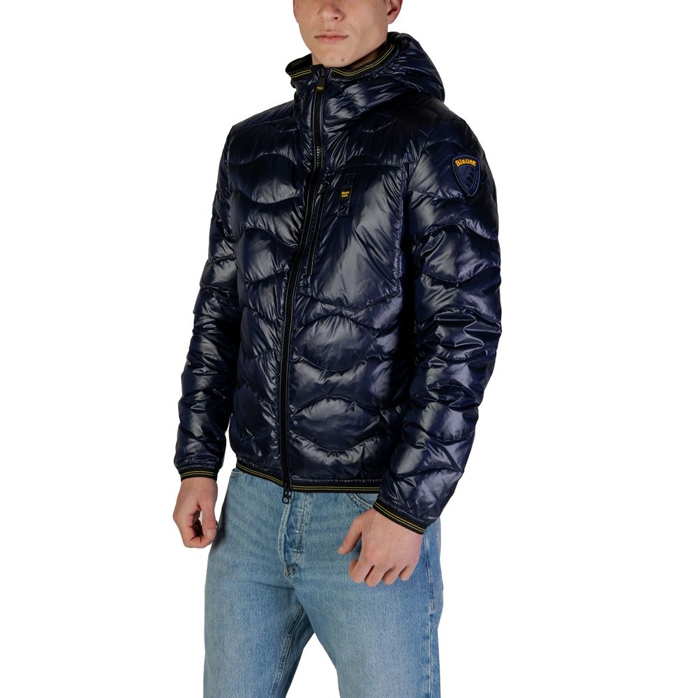 Blue Polyamide Jackets & Coat