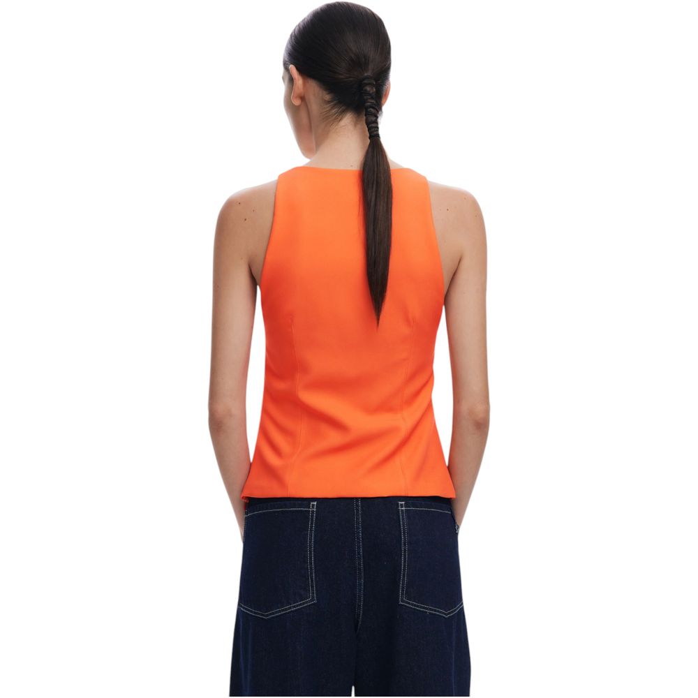 Orange Polyester Top
