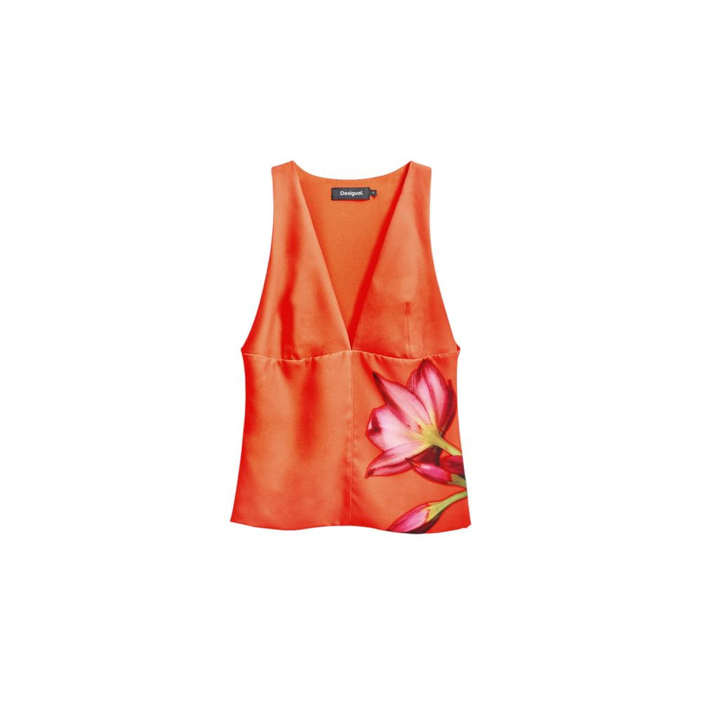 Orange Polyester Top