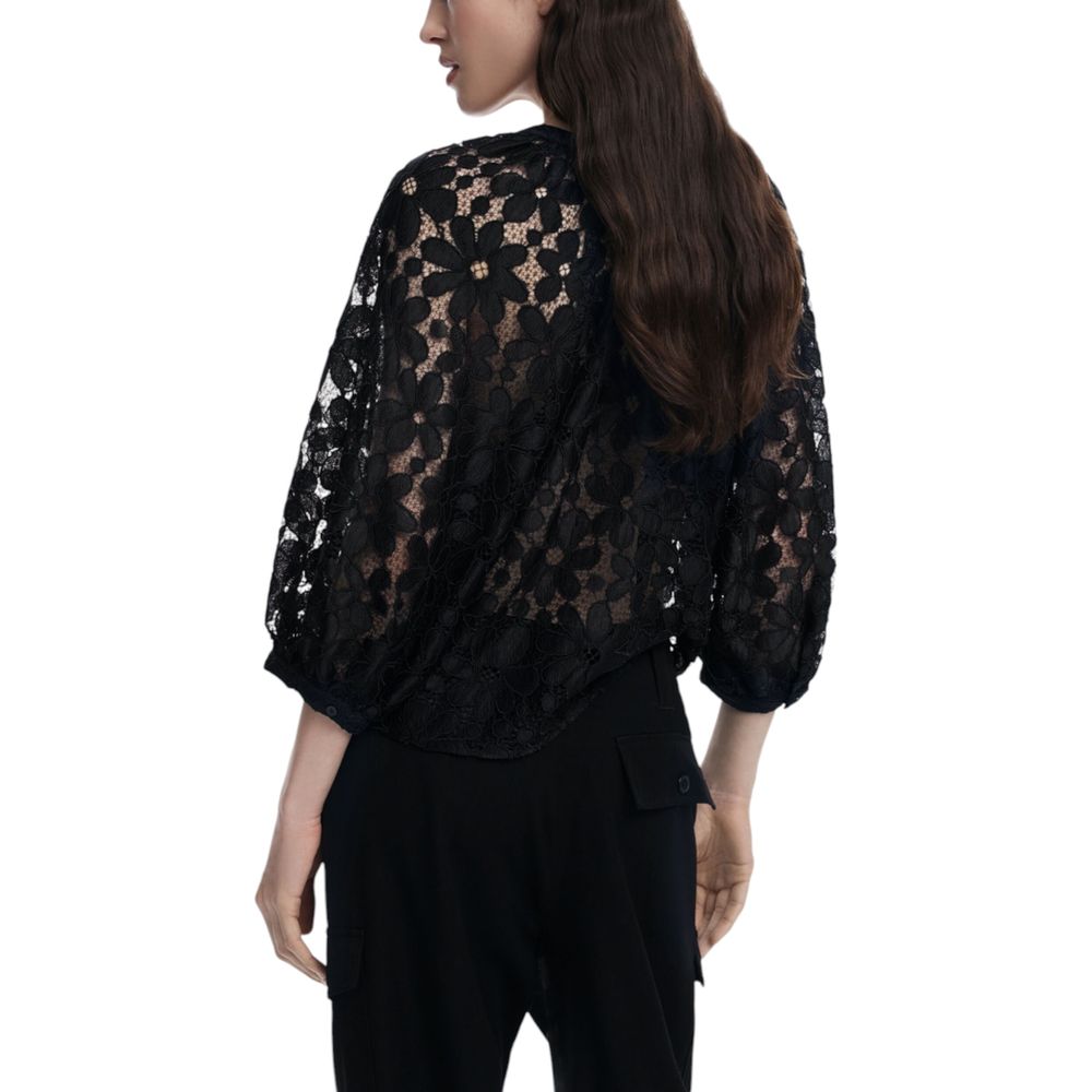 Black Polyester Blouse