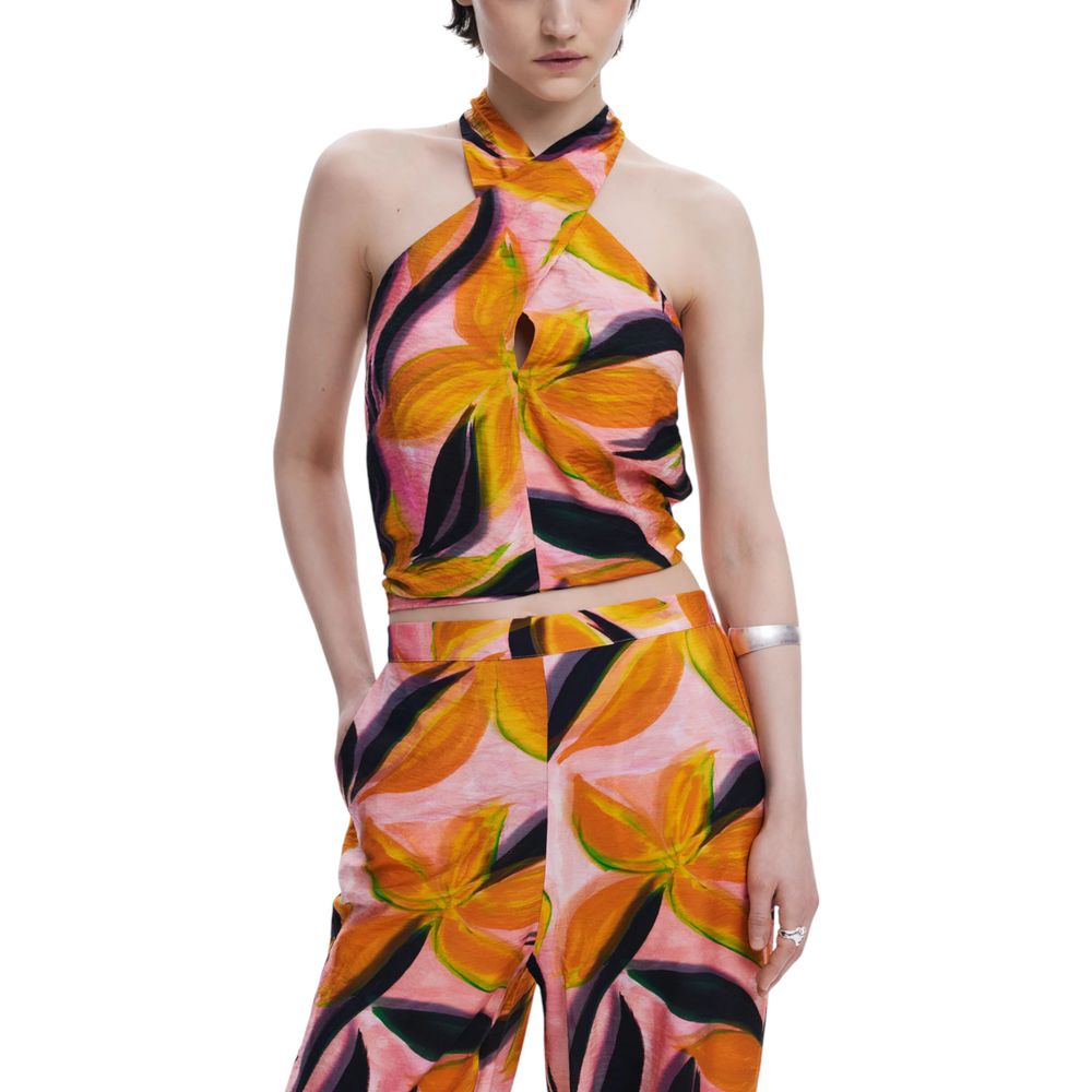 Orange Viscose Top