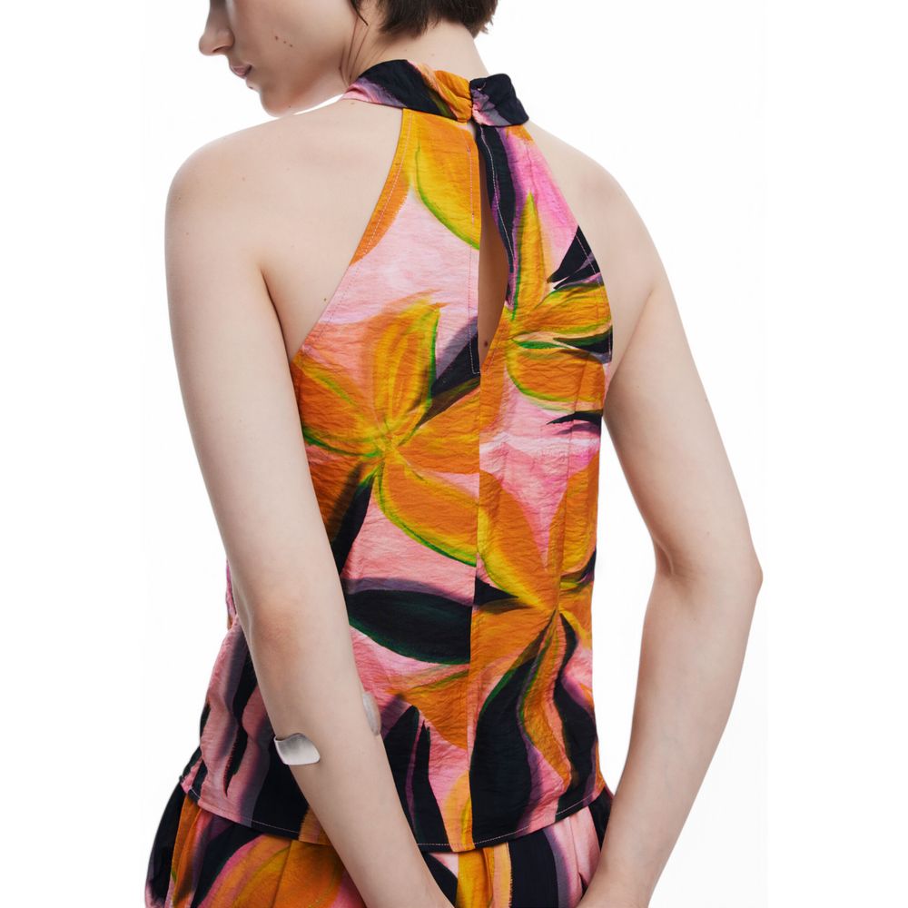 Orange Viscose Top