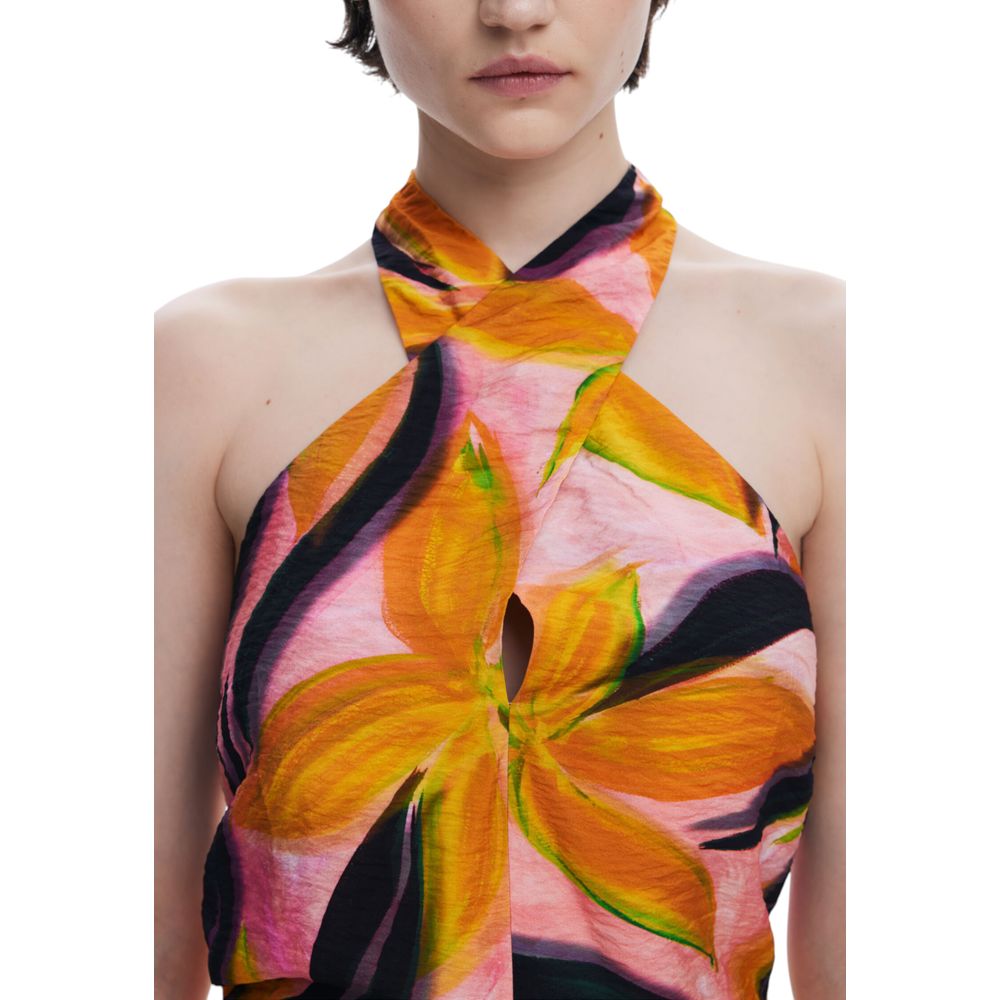 Orange Viscose Top