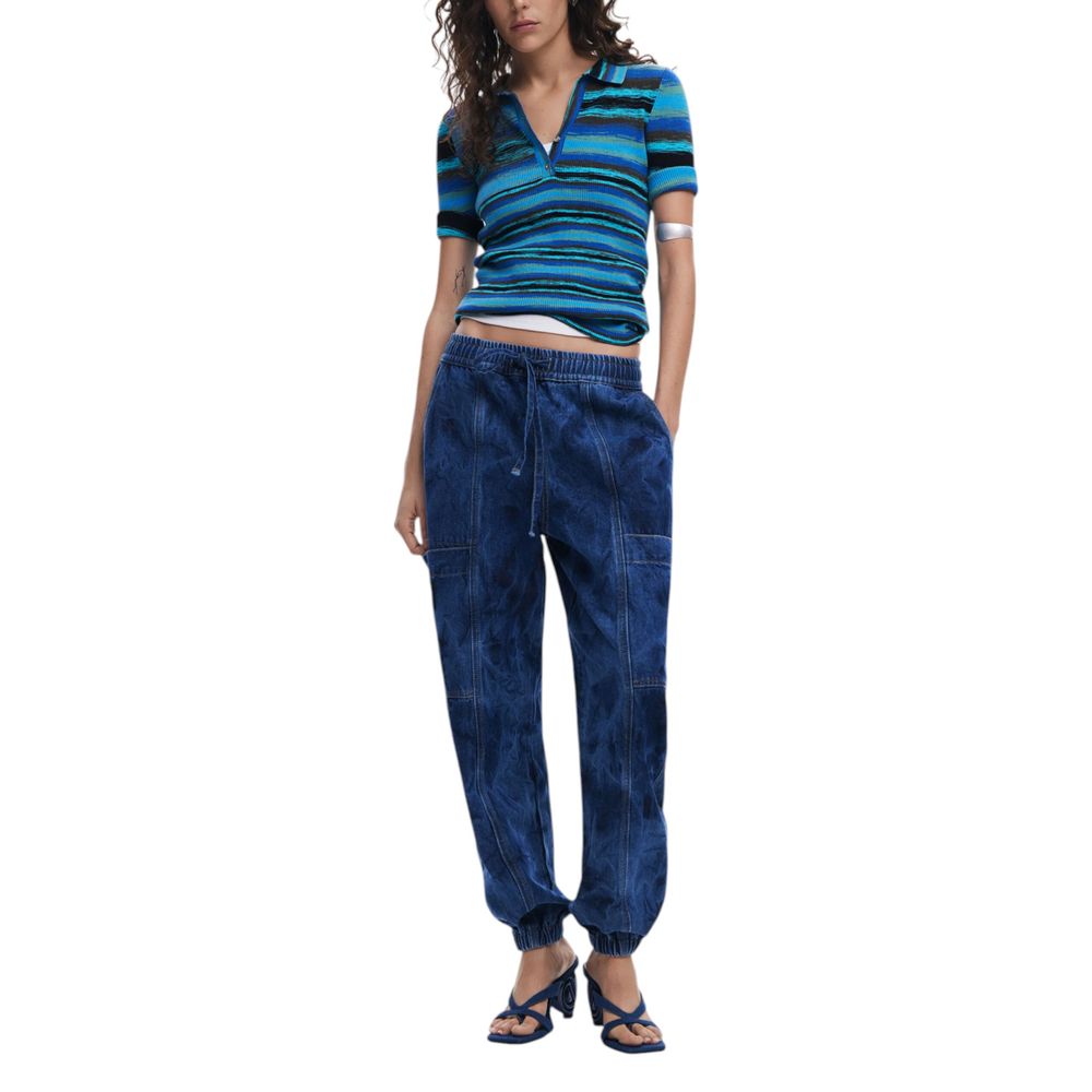 Blue Cotton Boyfriend Jean