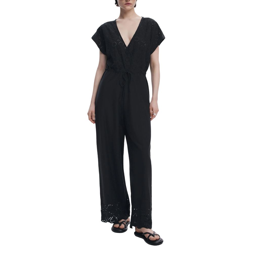 Black Polyester Jumpsuit