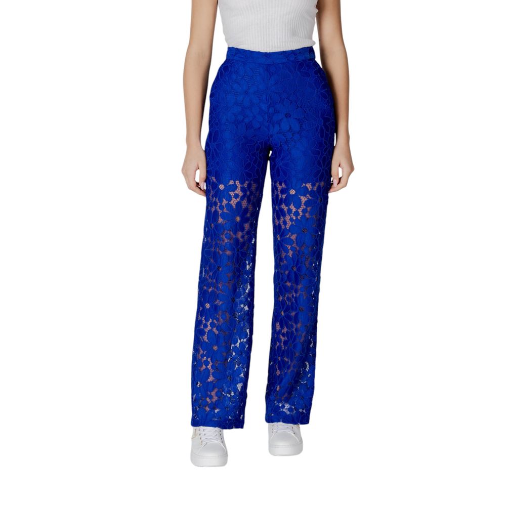 Blue Polyester Pant