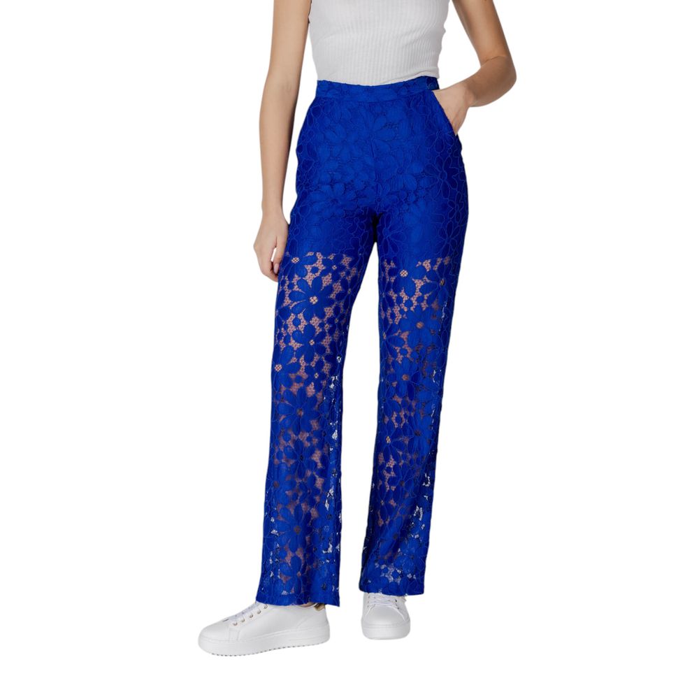 Blue Polyester Pant