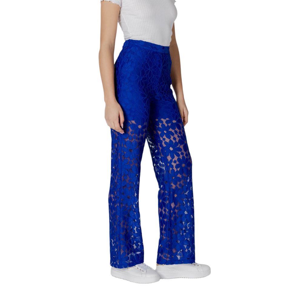 Blue Polyester Pant