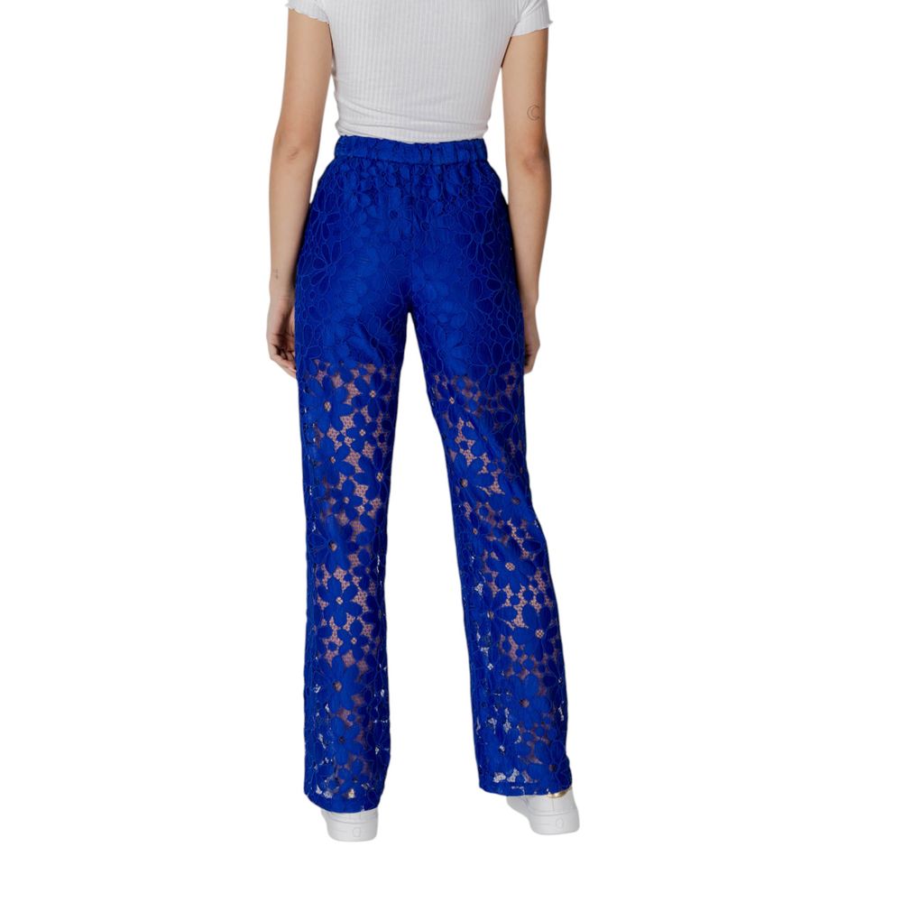 Blue Polyester Pant