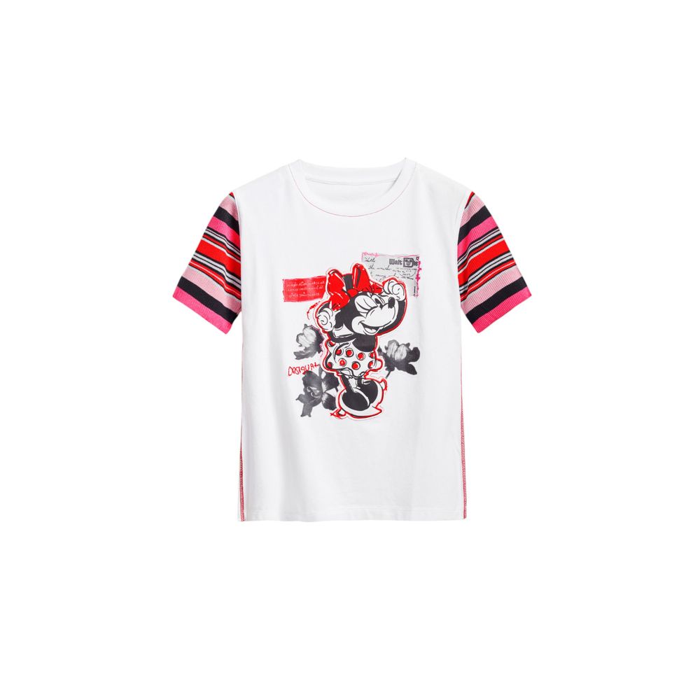 Vit bomulls-T-shirt