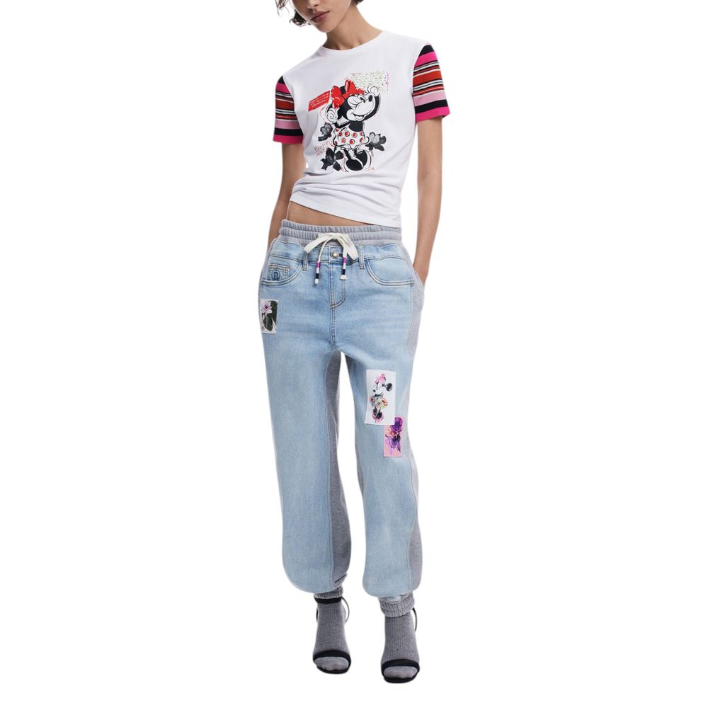 Vit bomulls-T-shirt