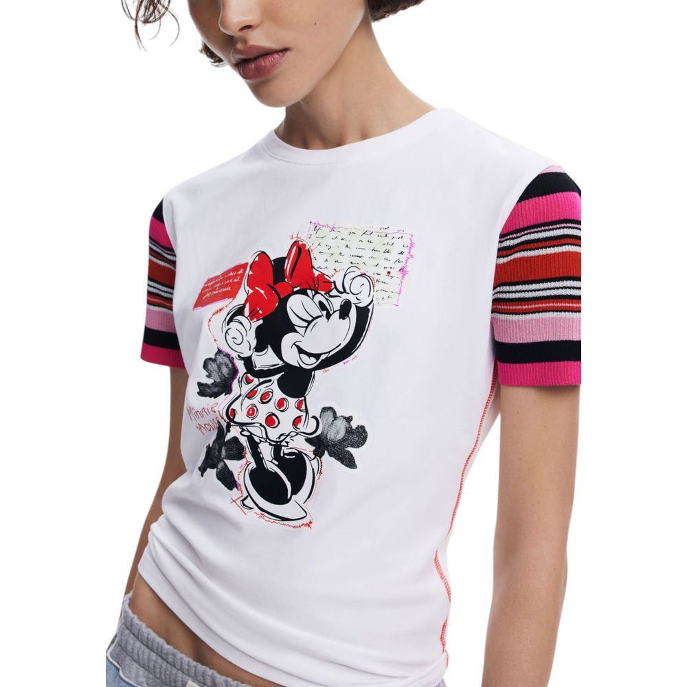 Vit bomulls-T-shirt
