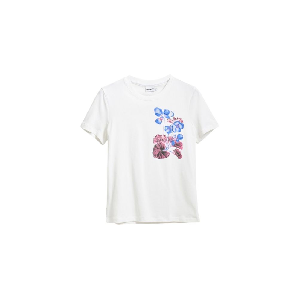 Vit bomulls-T-shirt