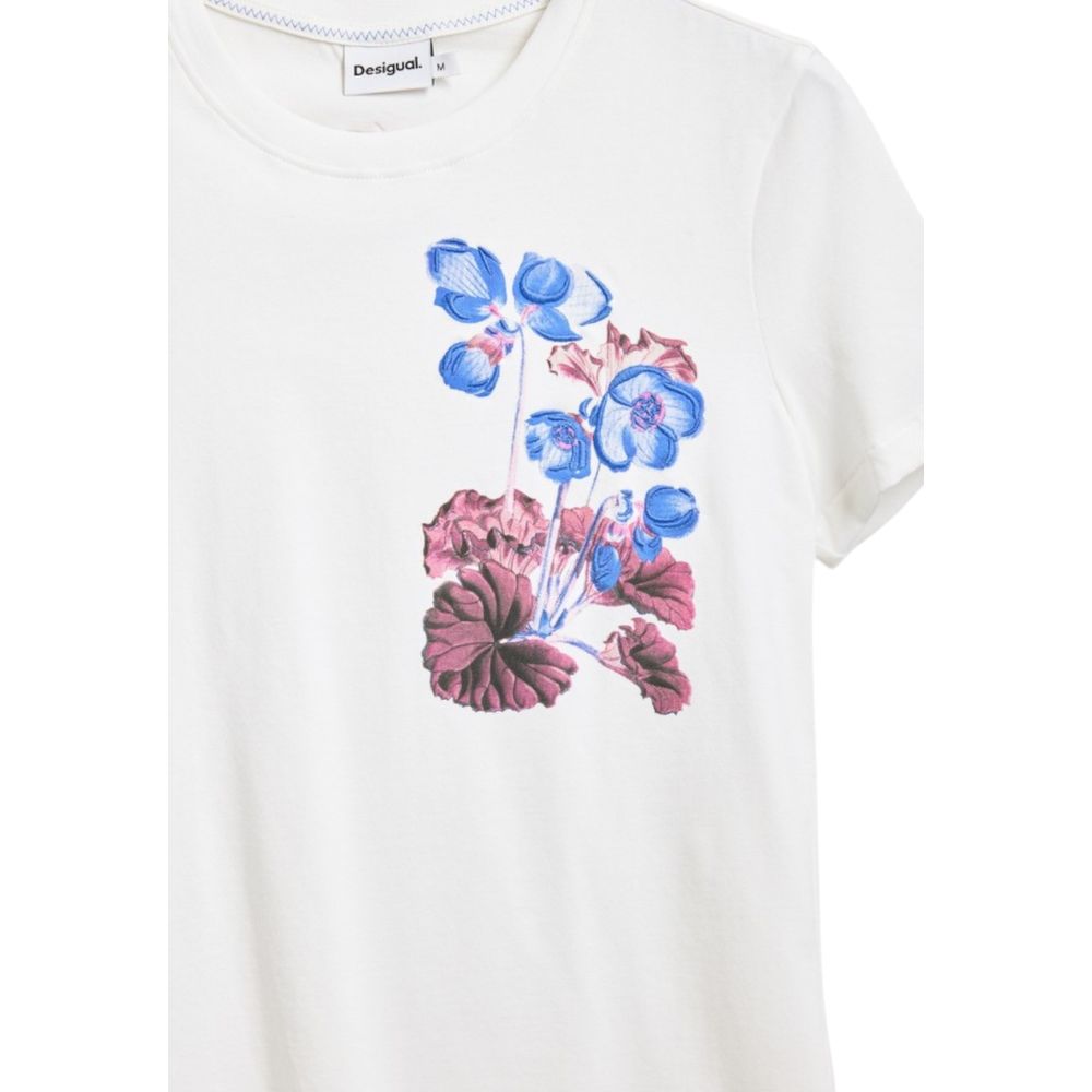 Vit bomulls-T-shirt