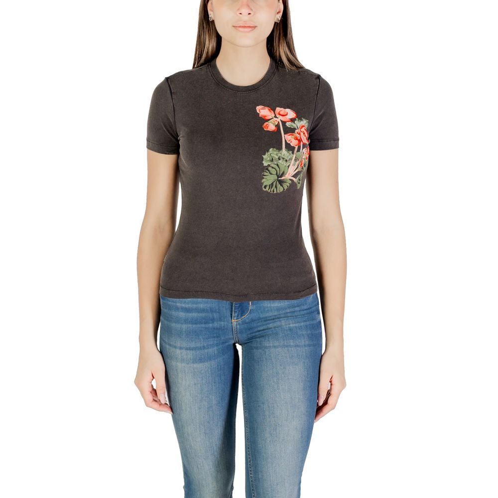 Svart bomulls-T-shirt