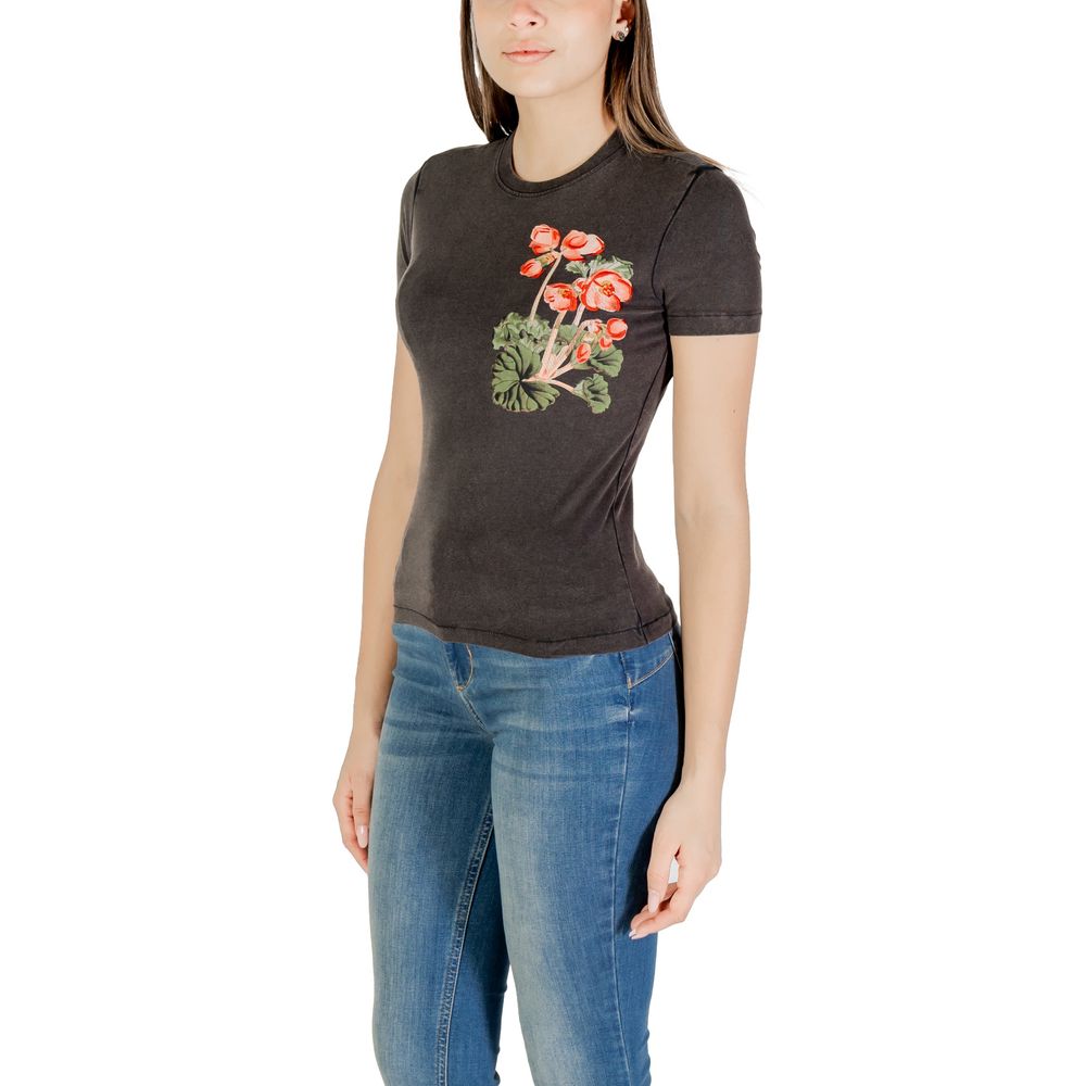 Svart bomulls-T-shirt