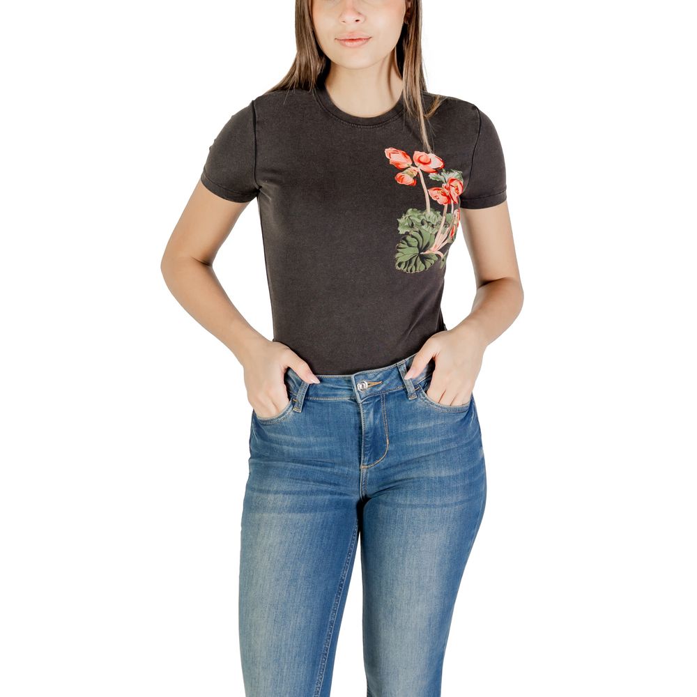 Svart bomulls-T-shirt