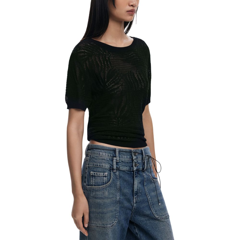 Svart viskos t-shirt