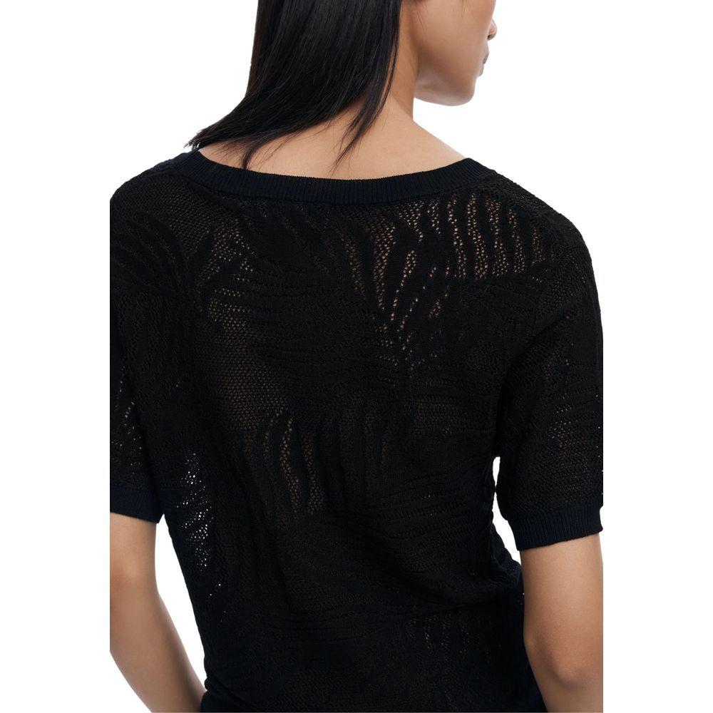 Svart viskos t-shirt