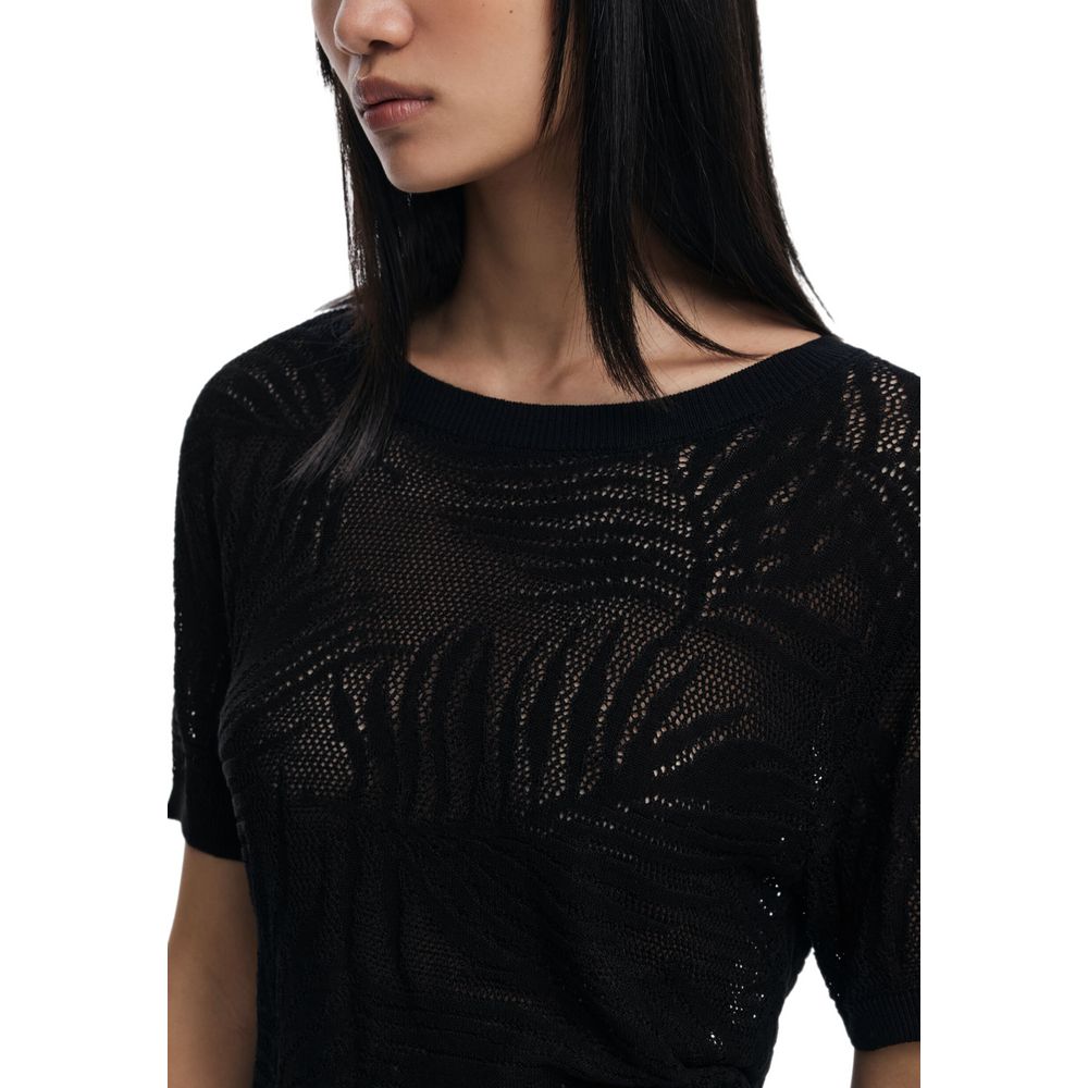 Svart viskos t-shirt