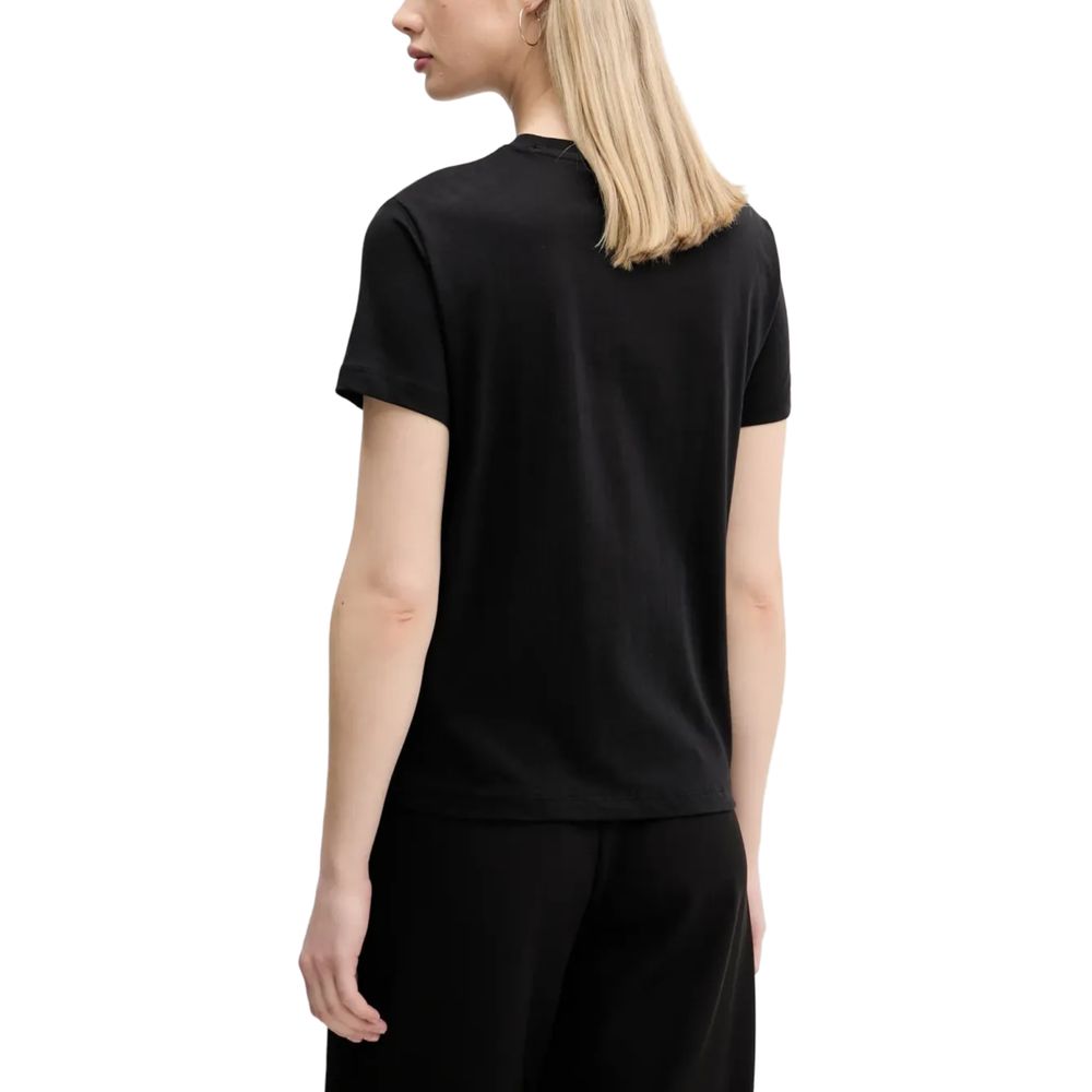 Svart bomulls-T-shirt