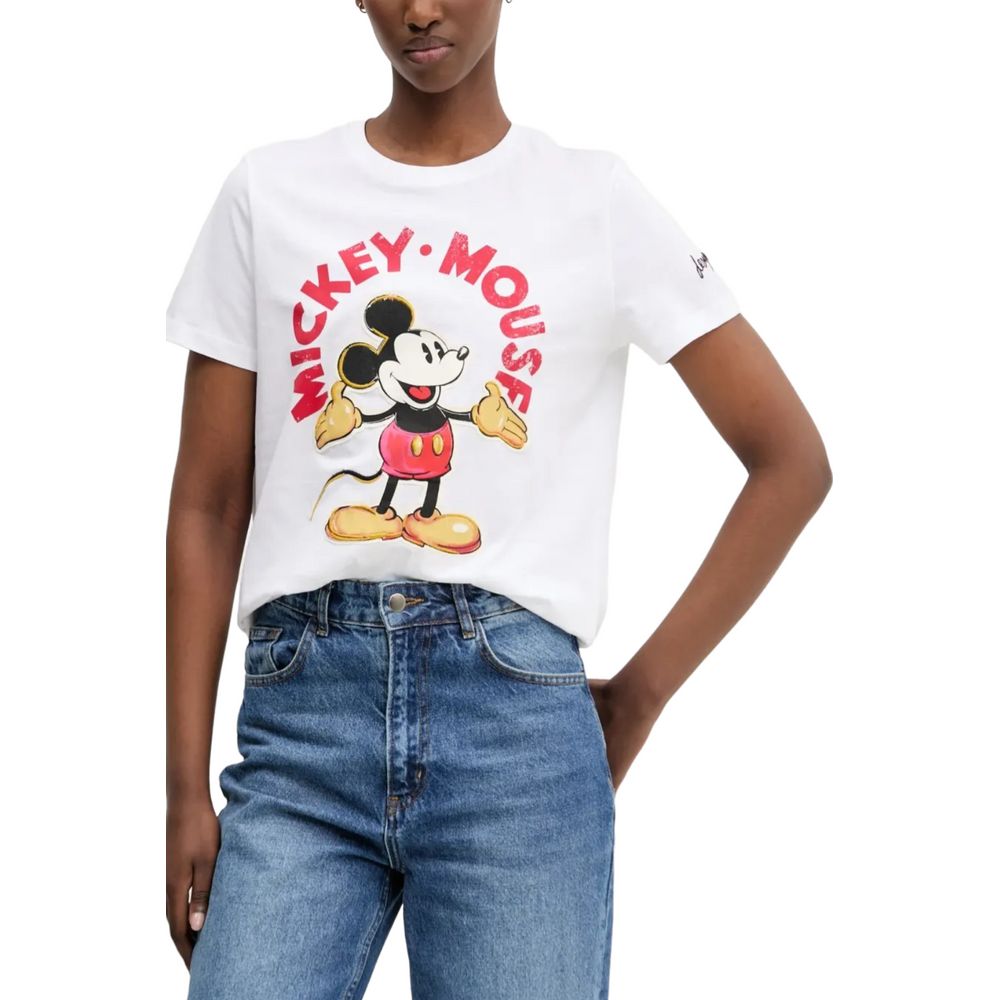 Vit bomulls-T-shirt