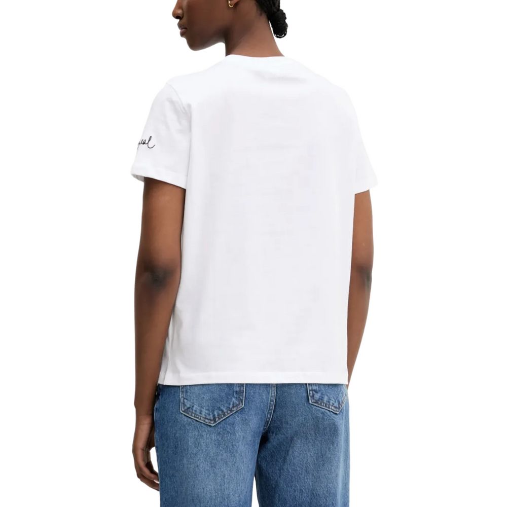 Vit bomulls-T-shirt