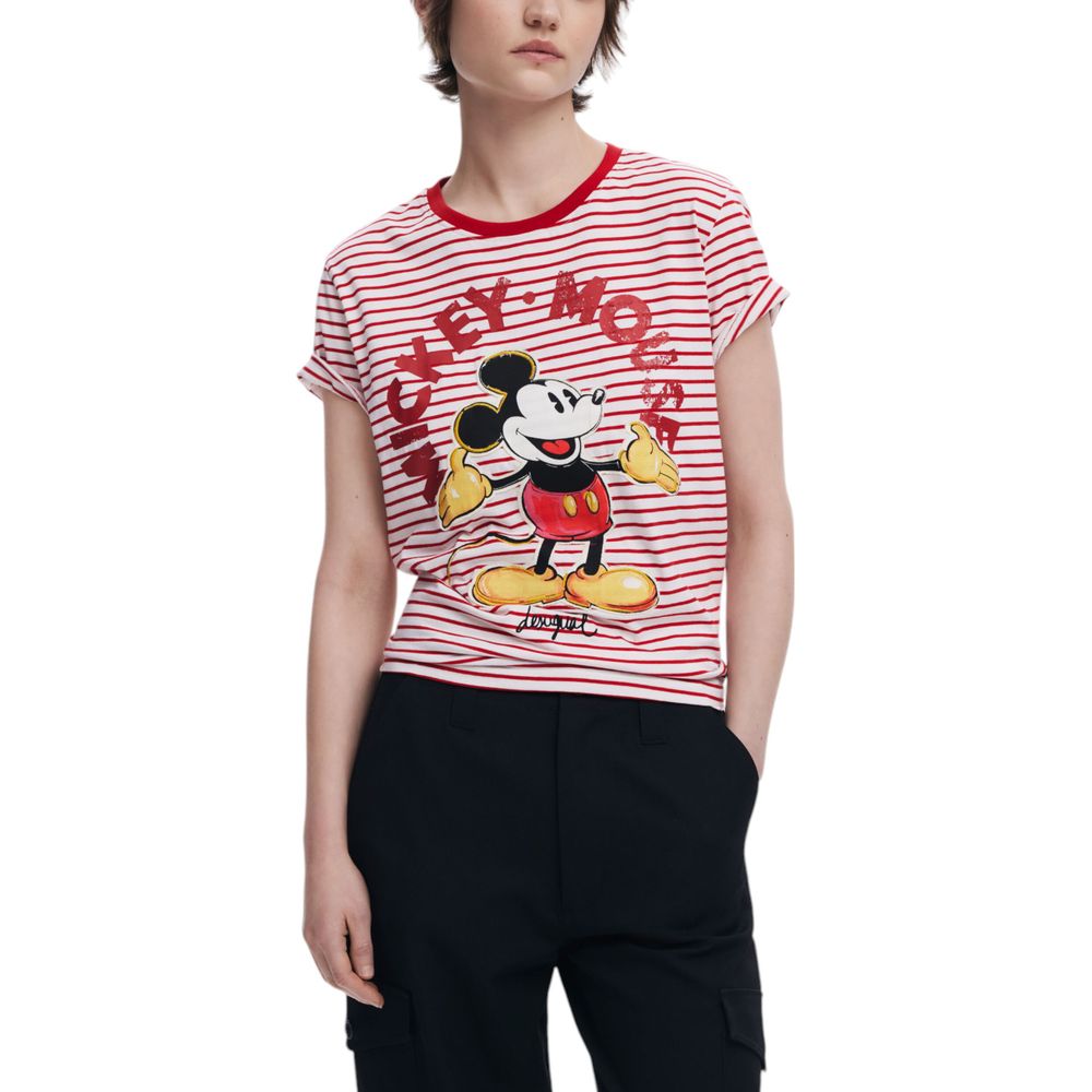 Röd bomulls-T-shirt