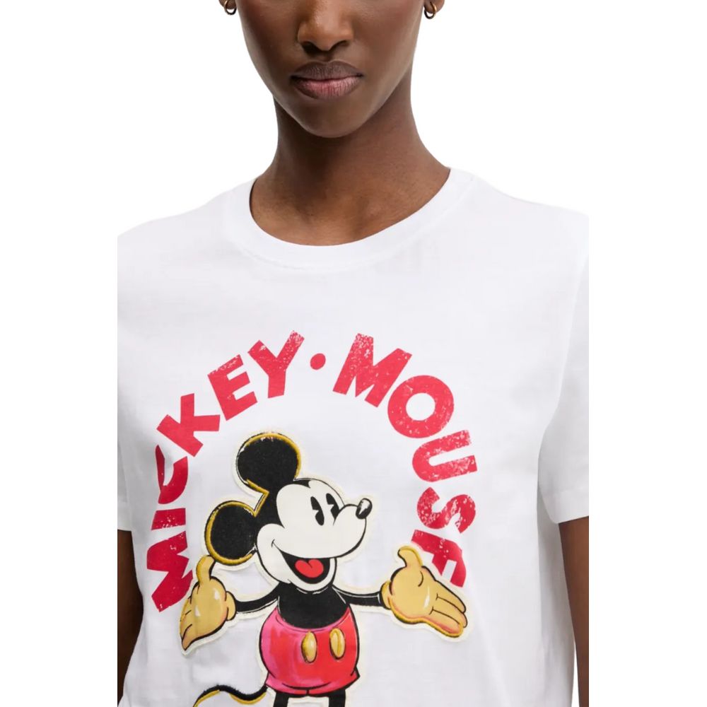 Vit bomulls-T-shirt