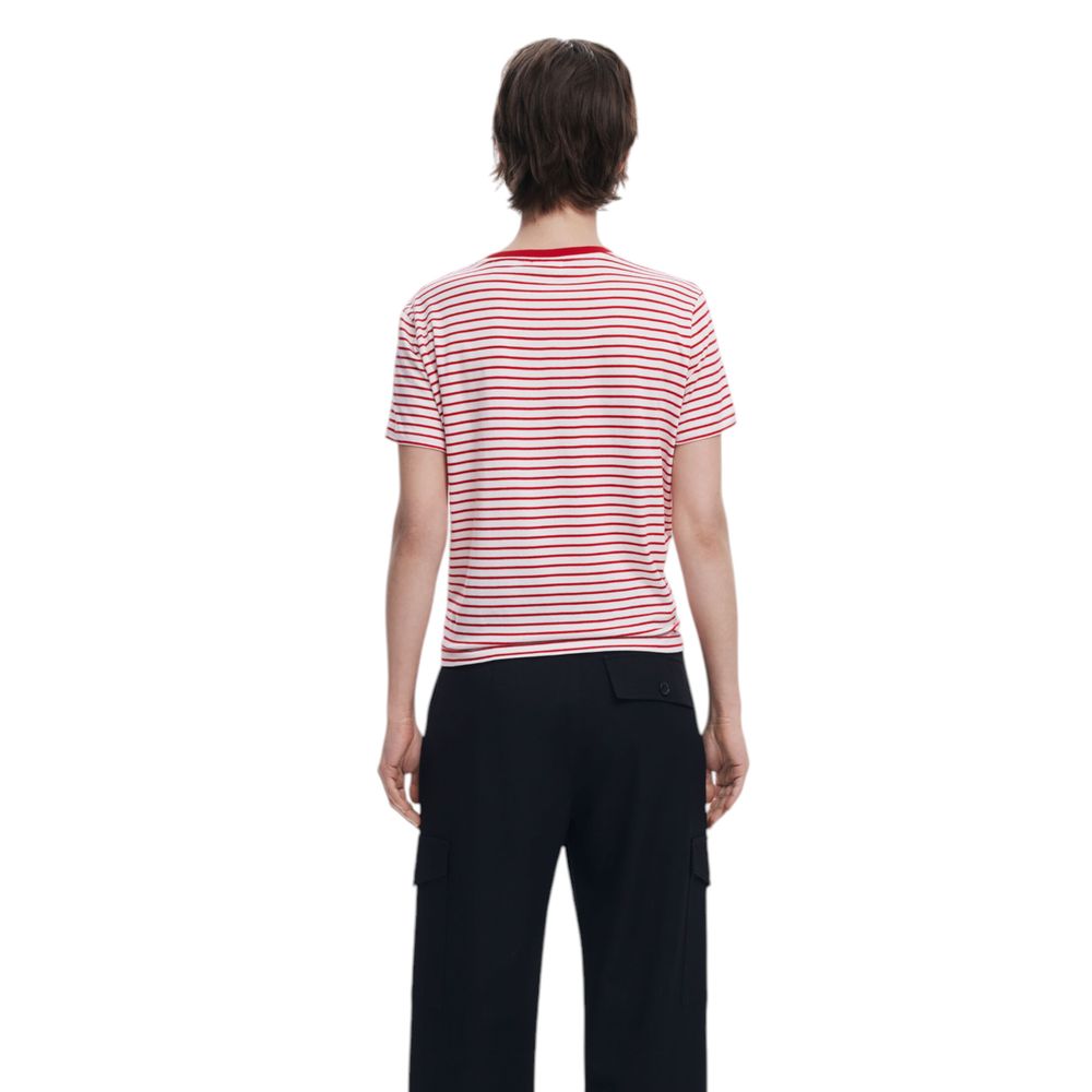 Röd bomulls-T-shirt