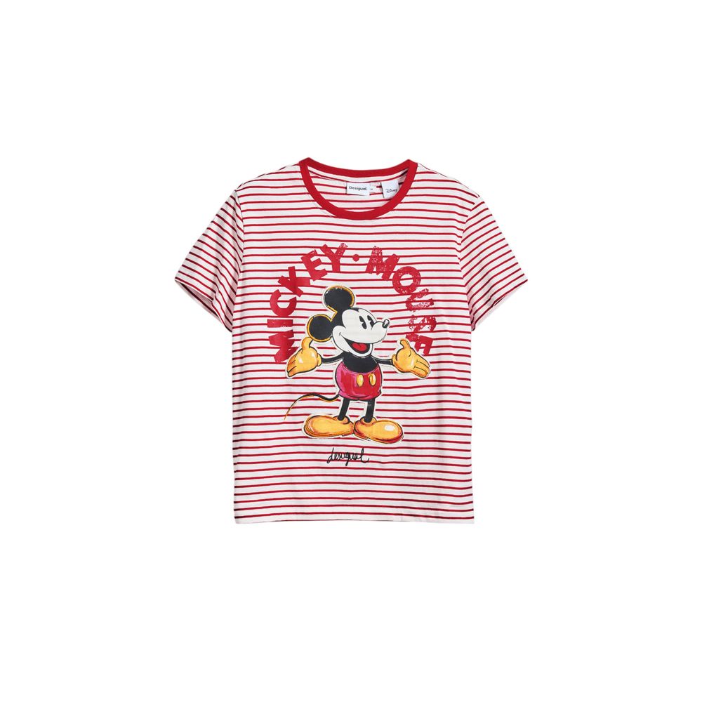 Röd bomulls-T-shirt