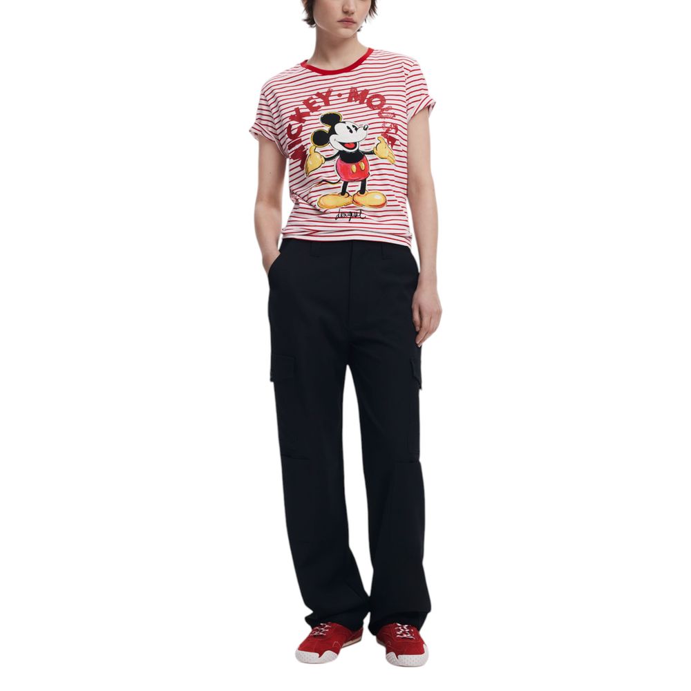Röd bomulls-T-shirt
