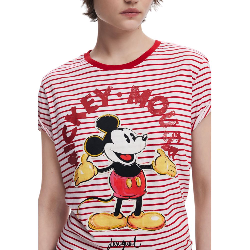 Röd bomulls-T-shirt