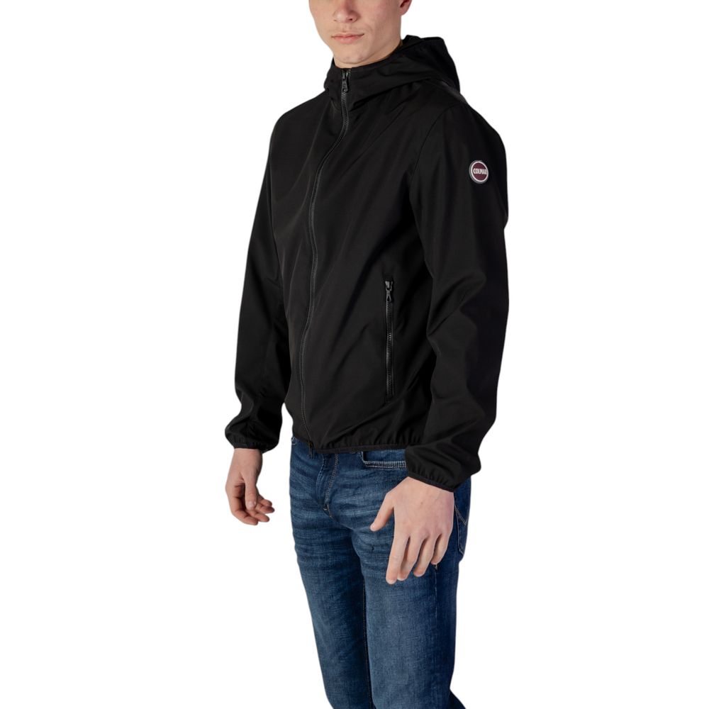 Black Polyester Jackets & Coat